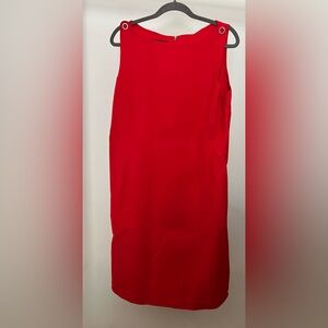 Anne Klein Executive Shawl-Collar Sleeveless Sheath Dress